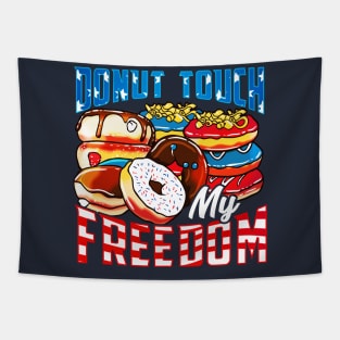 4th of July Donut Freedom Funny Quotes Humor Sayings Tapestry