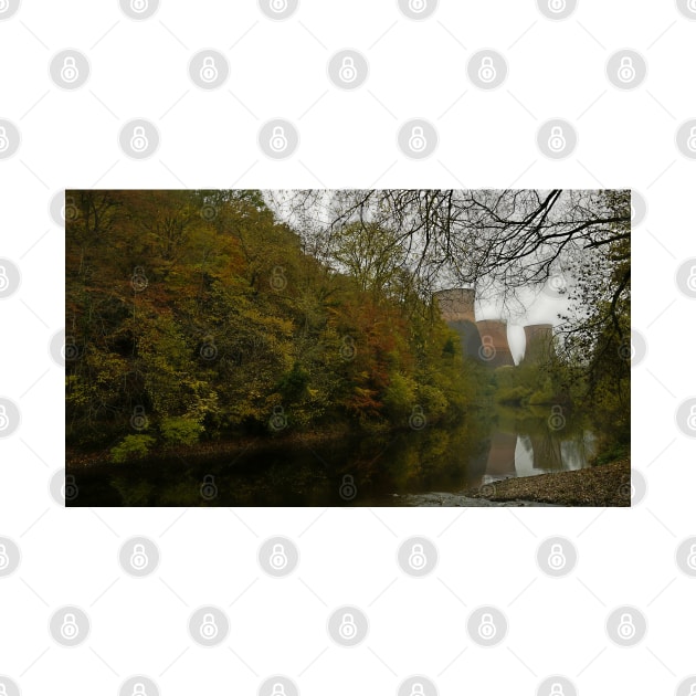 Red Towers of Ironbridge Power Station reflecting on the by jalfc46