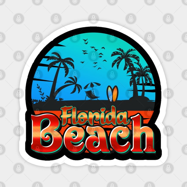 Florida Beach Magnet by Tonibhardwaj