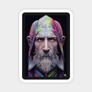 Jedi Wizard of Light, Emerald Everlast - Fantasy Art - Old Wise Man Magnet