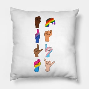 equality sign language Pillow