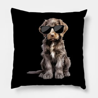 German Shorthaired Pointer Puppy Wearing Sunglasses Pillow