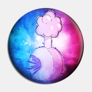 Plumbus in space, nebula illustration Pin