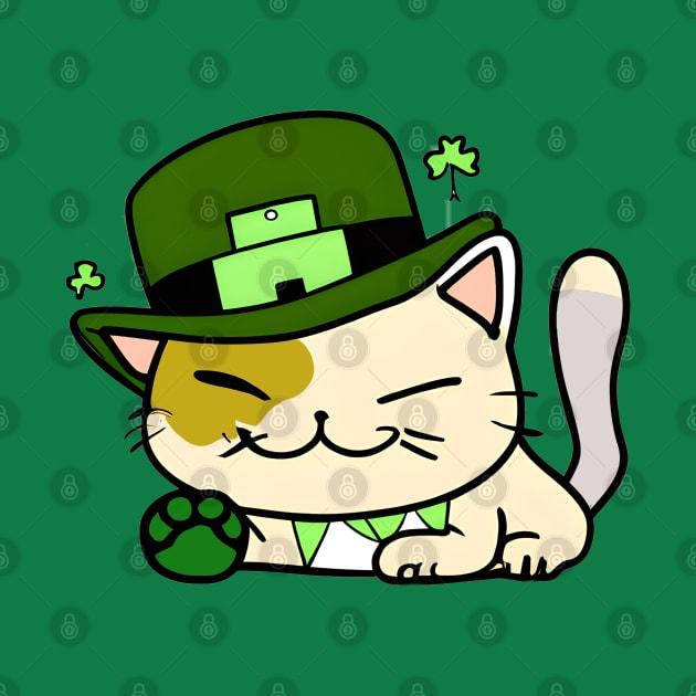 St. Catricks Day - Saint Patrick's Day - Cut Funny Cat - Kawaii Cat by 1FunLife