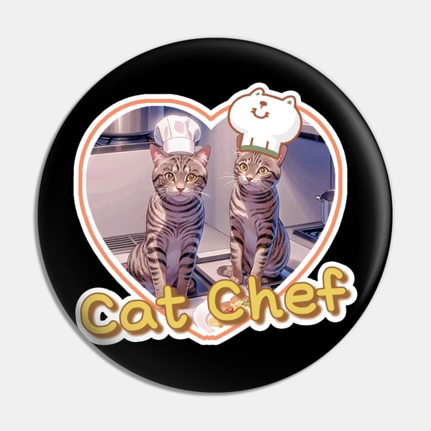 cat chef Pin by LycheeDesign