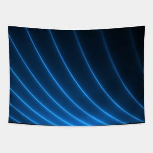 Abstract wave and curved lines illustration background Blue Tapestry