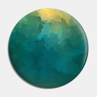 Green Deep Lake Abstract Painting Pin