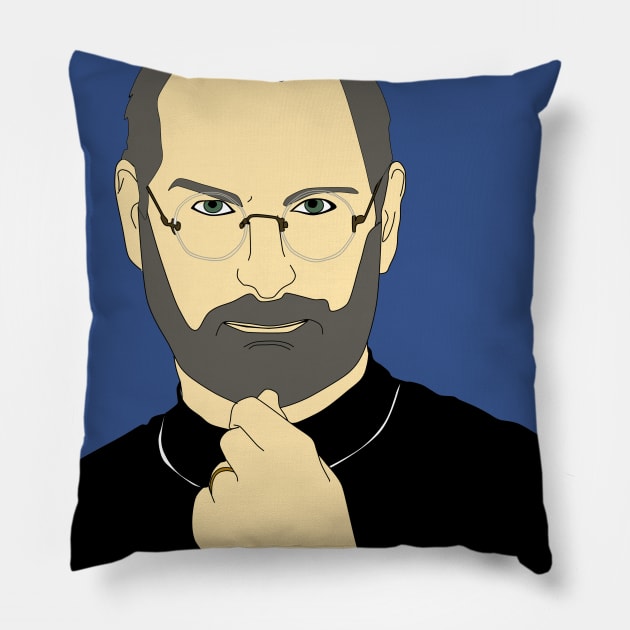 Steve Jobs Pillow by Mako Design 