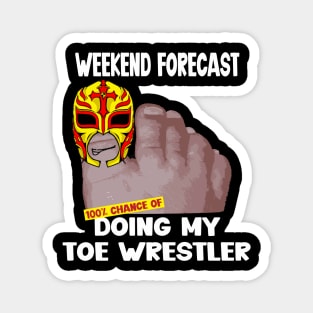 Doing My Toe Wrestler Magnet