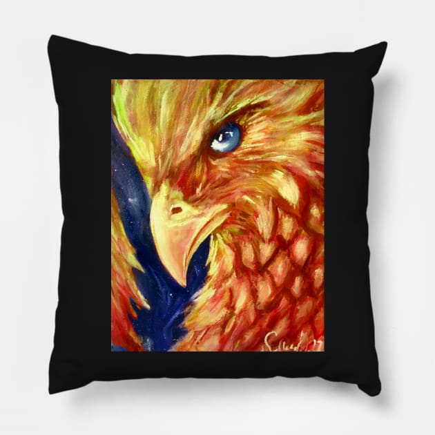 Fawkes Phoenix Pillow by YaebaArts