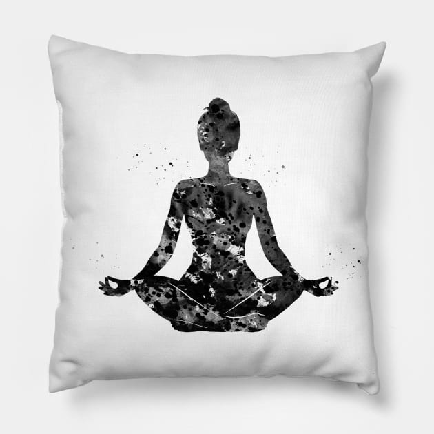 Yoga meditation Pillow by erzebeth