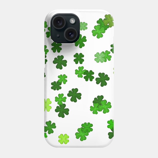 Shamrocks Falling - Pattern for Saint Patricks Day Phone Case by ButterflyInTheAttic