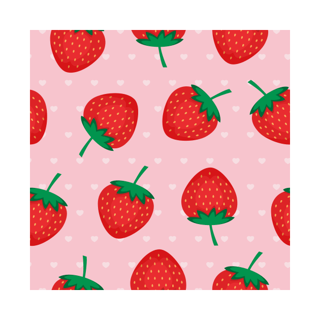 Pink Strawberries by NewburyBoutique