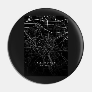 Hannover Germany City Map dark Pin