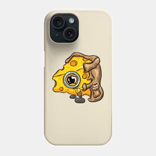 Detective Cheese Cartoon Illustration Phone Case