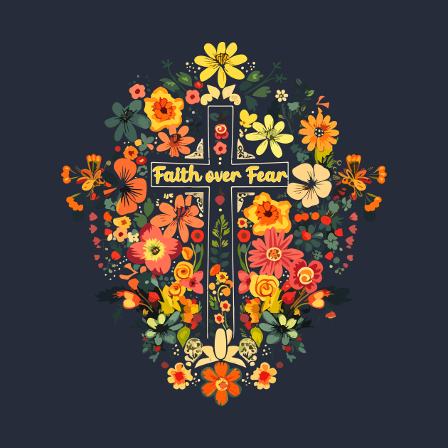 Floral Faith Over Fear by Queen of the Minivan