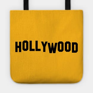 Hollywood Sign Black Tote