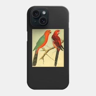 Colorful Birds of the Amazon: 1878 naturalist illustration Phone Case