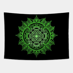 Green Mandala Tapestry