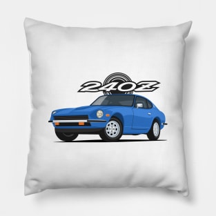 240z Fairlady classic sport coupe blue Pillow