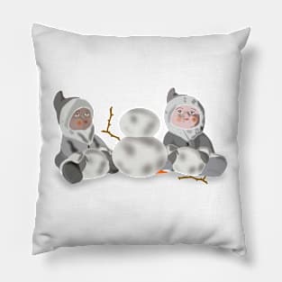 Making a snowman Pillow