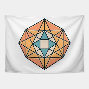 Stellar symmetry in sacred geometric form Tapestry