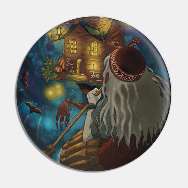 Baba Yaga witch Pin by KirmiziKoi