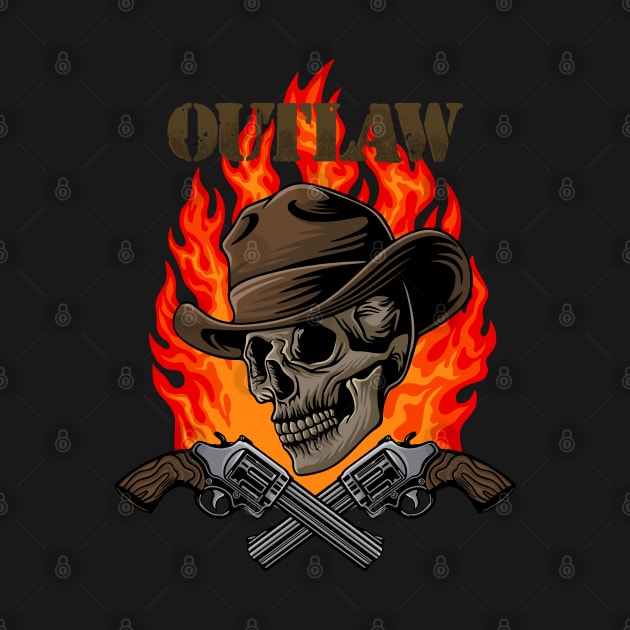 Cowboy skull by Kusumaillustration