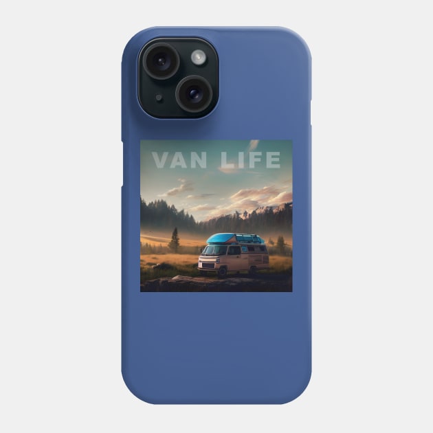 Van Life Camper RV Outdoors in Nature Phone Case by Grassroots Green