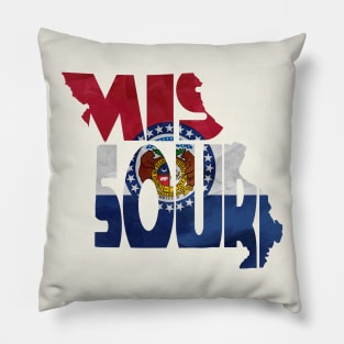 Missouri Typo Map Pillow