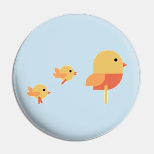 Chickens and Mum Hen Pin