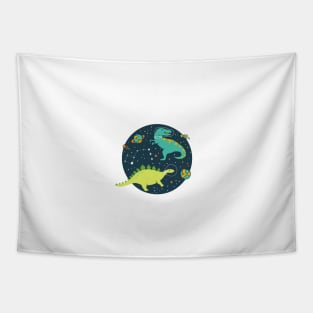 Dinosaur Space Adventure Tapestry