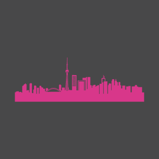 Toronto skyline pink T-Shirt