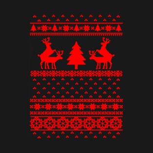 funny deer ugly christmas T-Shirt