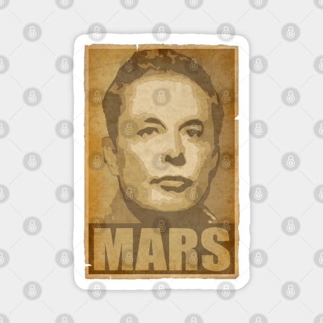 Elon Musk Musk Mars Magnet by Nerd_art