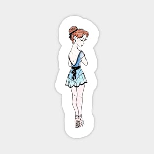 ballerina figure watercolor illustration Magnet