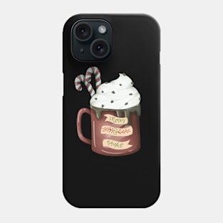 Merry and bright hot cocoa Phone Case