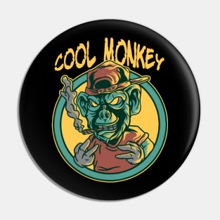 cool monkey illustration Pin