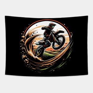 Motocross Motorbike Tapestry