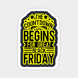 black friday, yellow and black friday Magnet