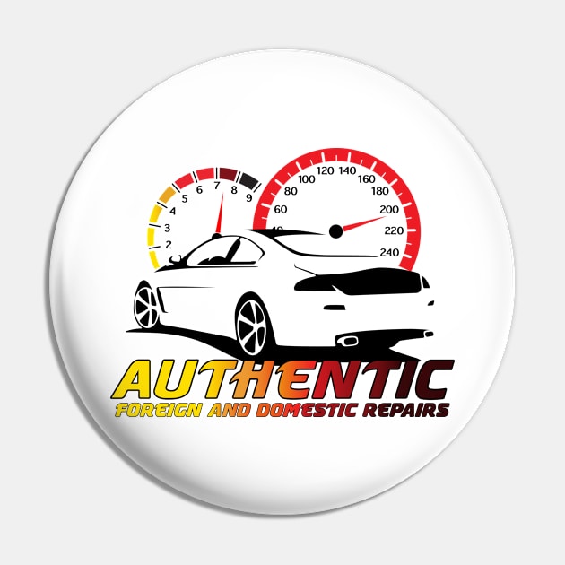 Authentic Auto Color Logo Front and Back Pin by Wheely