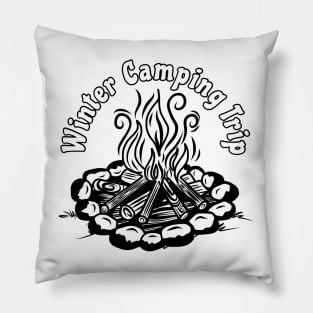 Winter Camping Trip Pillow