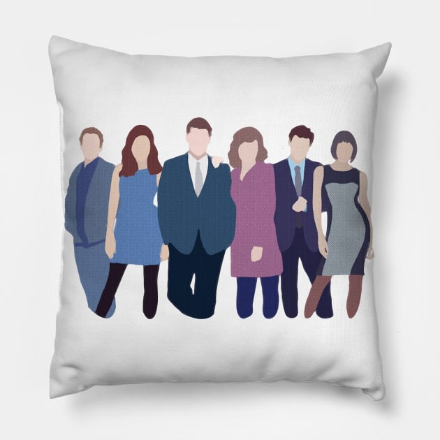 Bones Family tvshow Pillow by lindyss