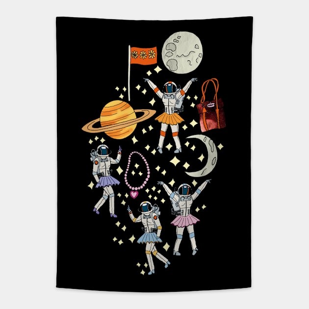 Dancing Across Galaxies Tapestry by tangerinetane