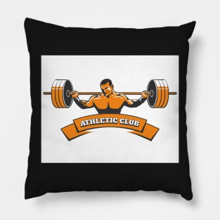 Athletic or Powerlifting Club Emblem Pillow