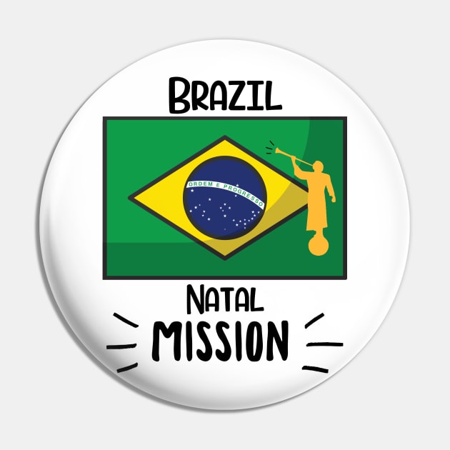 Brazil Natal Mormon LDS Mission Missionary Gift Idea Pin by TruckerJunk