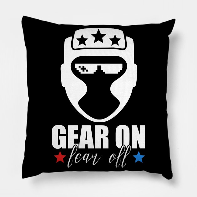 Motivational Wrestling Gear Artwork Pillow by swissles