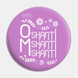 Om shanti shanti shanti mantra Pin