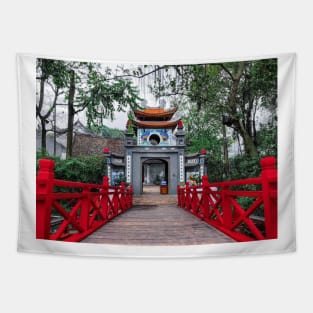 Red Bridge in Vietnam Tapestry