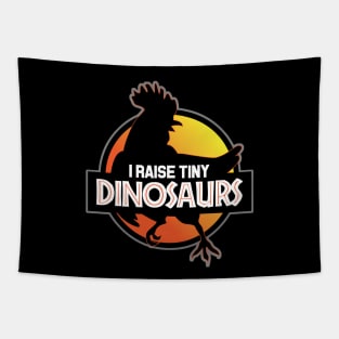 I Raise Tiny Dinosaurs Sunset Tapestry